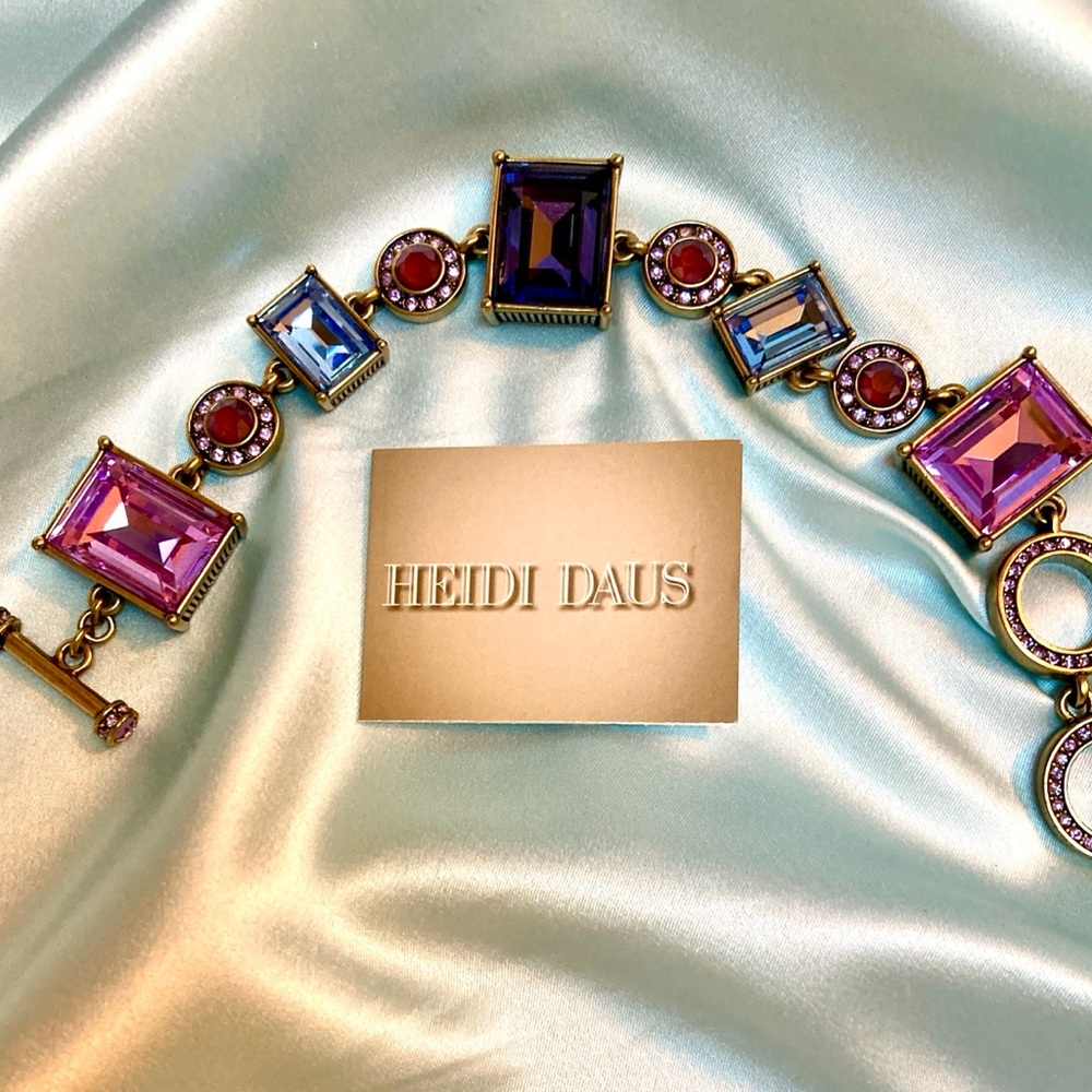 Heidi Daus Multicolor Gem Bracelet New 7.5-9” - Picture 9 of 9
